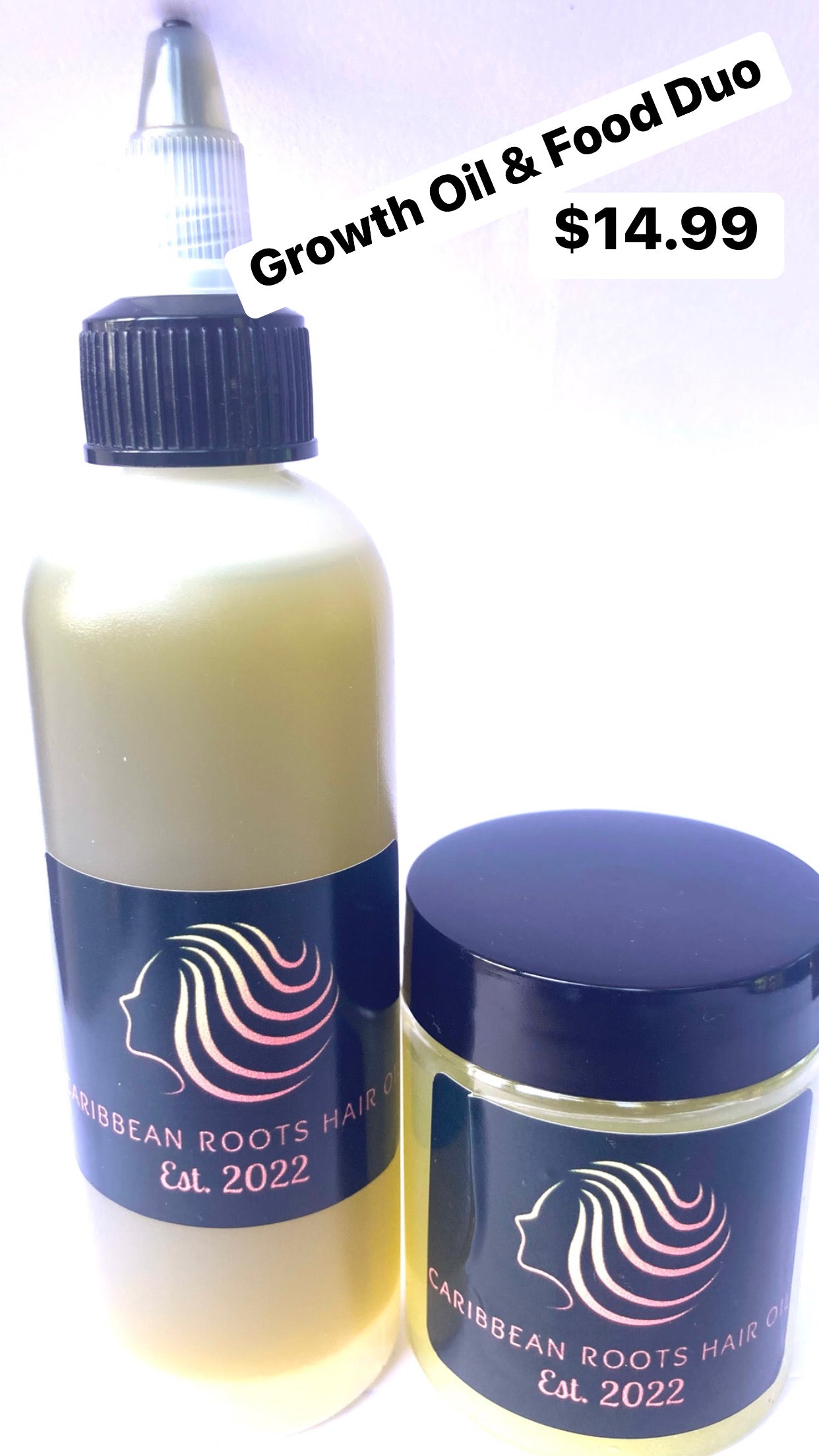 Growth Oil Duo (Original)4oz Set by Caribbean Roots